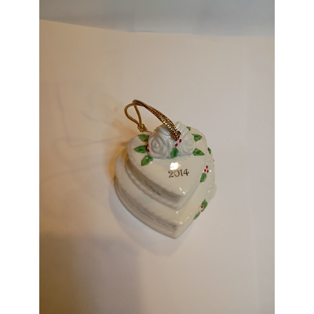 Lenox "Our First Christmas Together" Wedding Cake Ornament 2014
